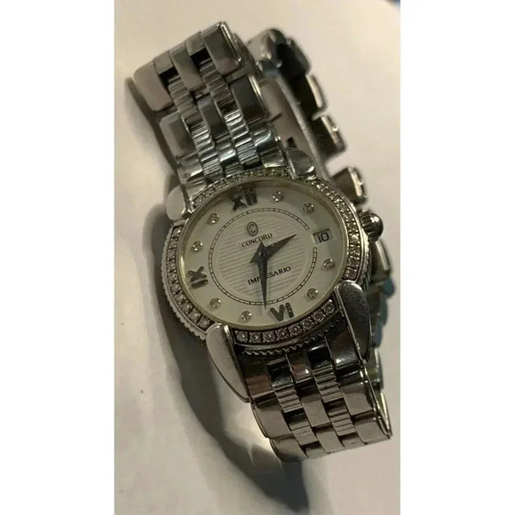Concord Impresario Stainless Steel Diamond Watch Valued At 4kE1.262.S,New Products : American Fashion Style Bags On Sale